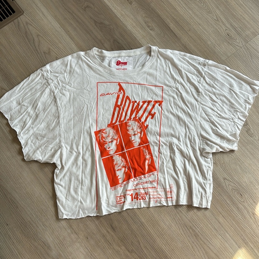 Mother Bowie oversized cropped tshirt.